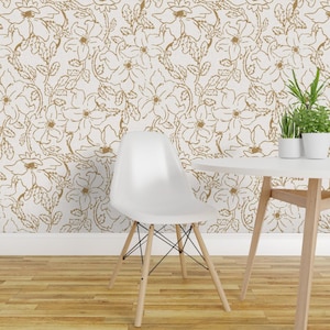 Carta da parati adesiva in stile boho - Botanica Floreale Rustico Boho Farmhouse - Decorazione murale rimovibile - Leah Floral di holli_zollinger