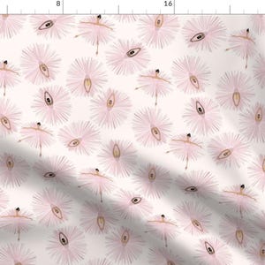 Ballet Fabric - Ballerinas Dance By Nelvis Valenzuela - White Pink Girls Tutu Pointe Shoes Twirl Cotton Fabric By The Yard With Spoonflower