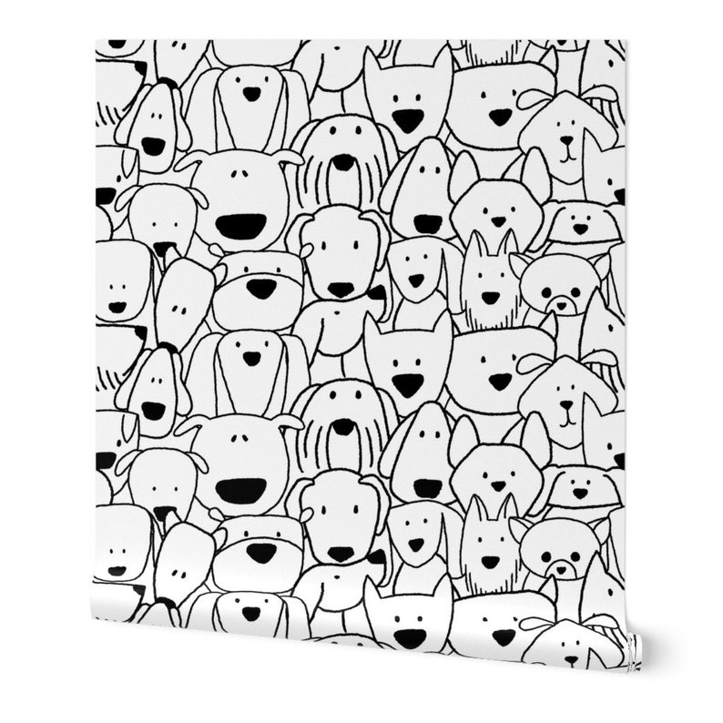 Dog Line Art Wallpaper