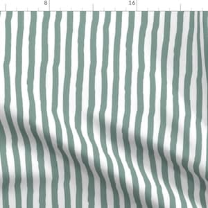 Green Stripes Fabric -  Western Autumn Dry Green Stripes Vertical By Shopcabin - Stripes Cotton Fabric By The Yard With Spoonflower