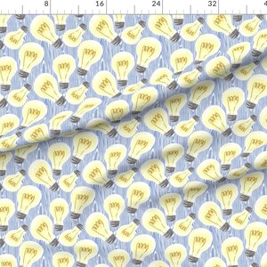 Fabric light blue lightbulb ornament