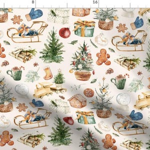 Winter Holiday Fabric - Winter Wonderland by hipkiddesigns - Winter Snow Holiday Christmas Christmas Tree Fabric by the Yard by Spoonflower