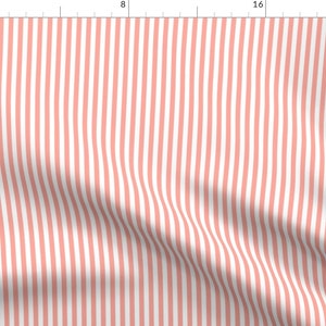 Stripe Fabric - Coral Stripe By Sweetzoeshop - Stripes Vintage Home Decor Upholstery Costume Cotton Fabric By The Yard With Spoonflower