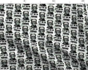Halloween Apparel Fabric - Let Me Be Frankenstein by sunnidaze - Monster Humor Funny Novelty Horror Spooky Clothing Fabric by Spoonflower