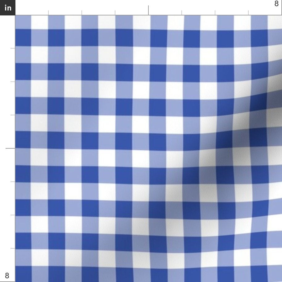 Blue Gingham Fabric Mini Gingham Blueberry by Etsy New Zealand