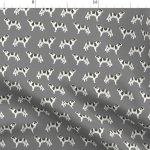 Border Collie Fabric - Border Collie Blue Merle Dogs Fabric Cute Dog By Petfriendly - Gray Pups Cotton Fabric by the Yard with Spoonflower
