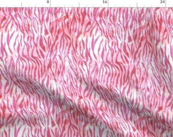 Zebra Fabric - Zebra Glow Hot Pink By Schatzibrown - Animal Print Zebra Wild Girl Nursery Decor Cotton Fabric By The Yard With Spoonflower