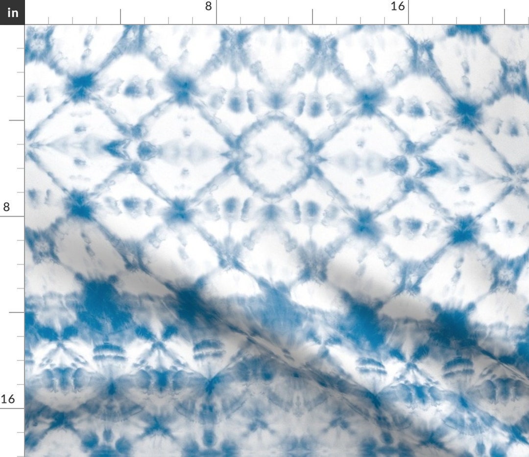 Blue - Shibori Tie & Dye Cotton Precut Fabric