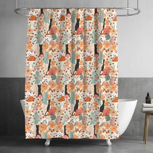 Cute Halloween Ghost Extra Wide Sateen Fabric Pastel Floral Pumpkin Orange Fabric By The Yard Ghosts And Pumpkin by sally_mountain image 5