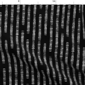 Dotted Stripe Apparel Fabric - Painted Stripe by rosav_design - Abstract Line Small Scale Black And White Clothing Fabric by Spoonflower
