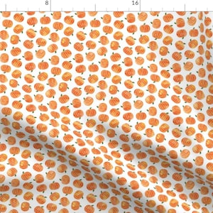Pumpkins Fabric - Pumpkin Toss By Littlearrowdesign - Fall Autumn Thanksgiving Pumpkin Patch Cotton Fabric By The Yard With Spoonflower
