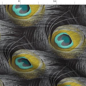Peacock Feather Fabric - You'Re So Vain, You Probably Think This Fabric Is About You By Peacoquettedesigns - Peacock Fabric With Spoonflower