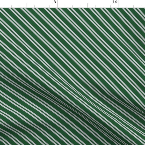 Green Fabric - Diagonal Double Stripes by designedbygeeks -  Grey Gray Stripes House Magic Diagonal Fabric by the Yard by Spoonflower
