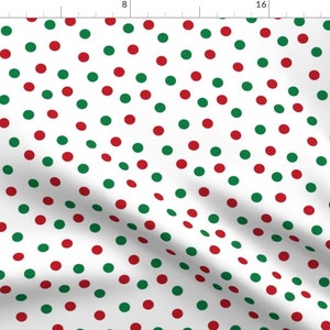 Red and White Cotton Filler Fabric - White Bubbles on Red Background - Sold  by the HALF Yard