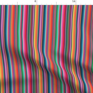Serape Fabric Mexican Blanket by Anchored by Love Mexican Blanket Striped Rainbow Colorful Cotton Fabric by the Yard With Spoonflower Etsy