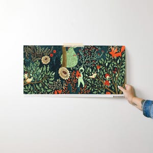 Fairy Tale Removable Peel and Stick Wallpaper - Enchanted Forest Foxes - Wall Art Wall Decor - Whimsical Wonderland by gaiamarfurt image 9