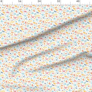 Beach Pattern Summer Fun Vacation Fabric - Beach Life By Innamoreva - Beach Blue Pink Summer Cotton Fabric By The Yard With Spoonflower image 2