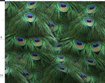Peacock Green Fabric Etsy