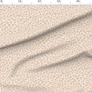 Animal Print Fabric - Animal Print Faded Light Taupe By Erin Kendal - Cream Beige Leopard Safari Cotton Fabric By The Yard With Spoonflower image 2