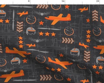Airplane Fabric - Pushing The Envelope By Robyriker - Airplane Flight Boy Nursery Decor Cotton Fabric By The Yard With Spoonflower