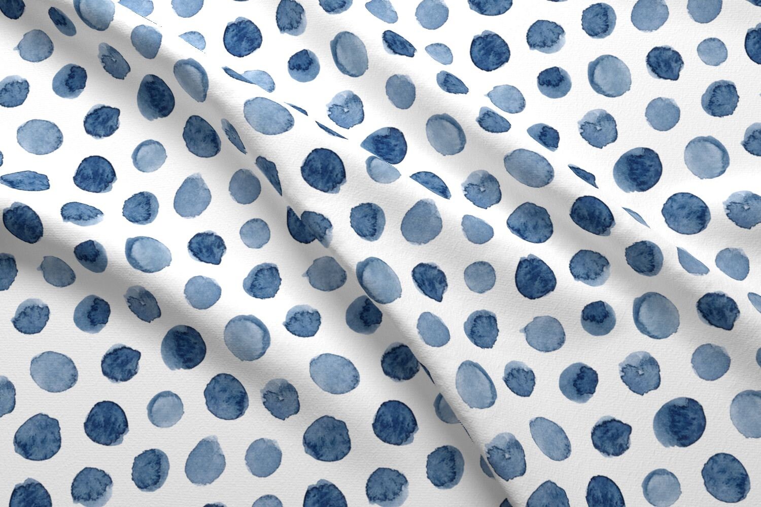 blue and white polka dot