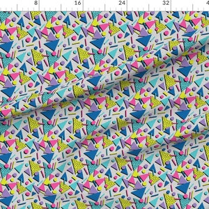 80s Fabric Totally Tubular by Pinkpineappleworks Retro - Etsy