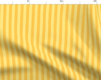 Easter Fabric - Yellow Stripes By Suziedesign - Easter Vertical Yellow Mustard Stripes Home Decor Cotton Fabric By The Yard With Spoonflower