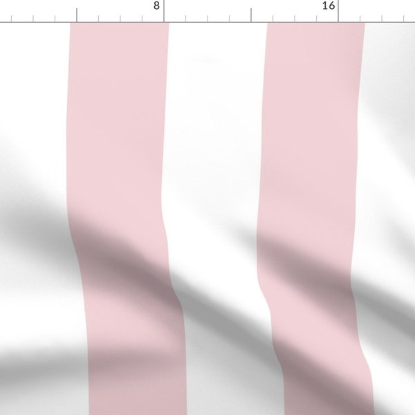 Pastel Pink Stripe Fabric - Cotton Candy by patricia_lima - Soft Pink Stripe Cabana Stripe 4 Inch Stripe Fabric by the Yard by Spoonflower