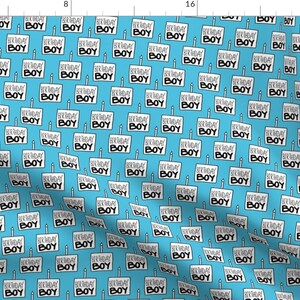 Birthday Blue Cakes Fabric - Birthday Boy Blue - Medium By Arrowandtheheart - Birthday Cakes Cotton Fabric By The Yard With Spoonflower