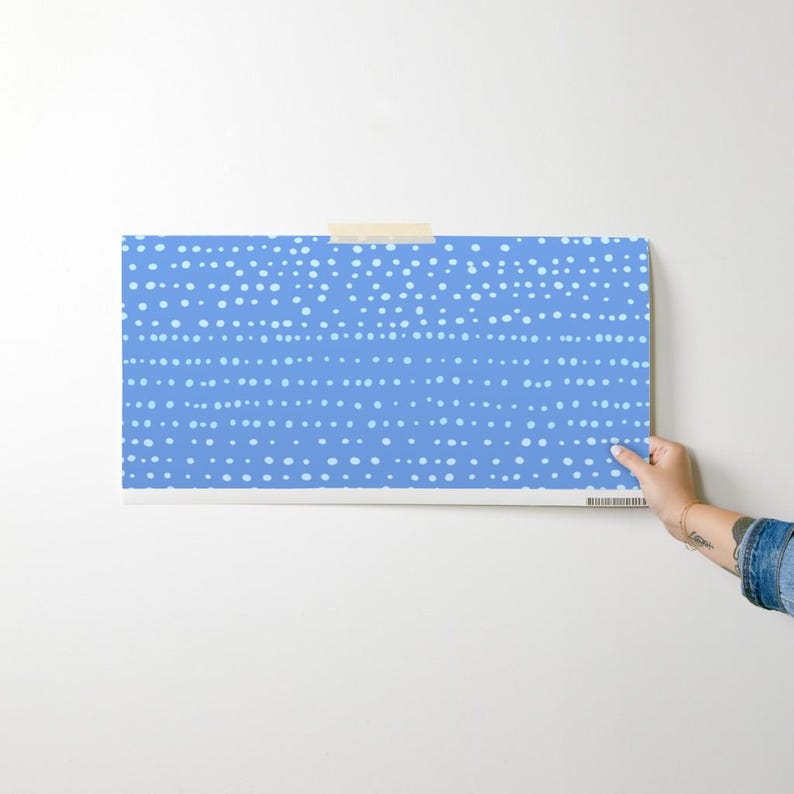 Buy Blue Confetti Dot Wallpaper Playful Light Blue by Littl_crow