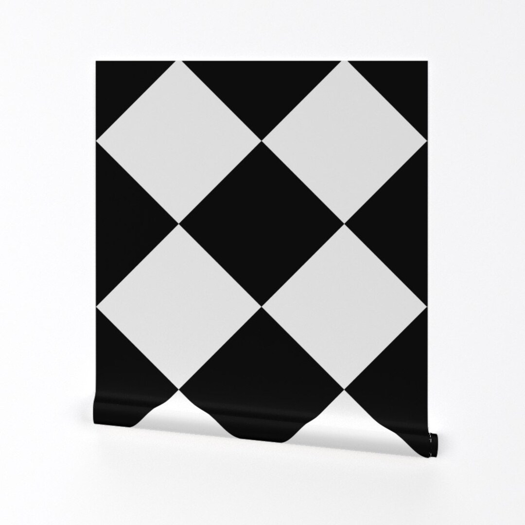 Checkerboard Wallpaper Wonderland Chessboard by Peacoquettedesigns