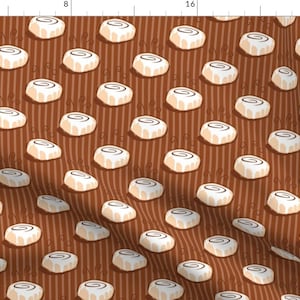 Cinnamon Bun Fabric - Cinnamon Swirl Brown By Mariafaithgarcia - Cinnamon Bun Food Dessert Snack Cotton Fabric By The Yard With Spoonflower