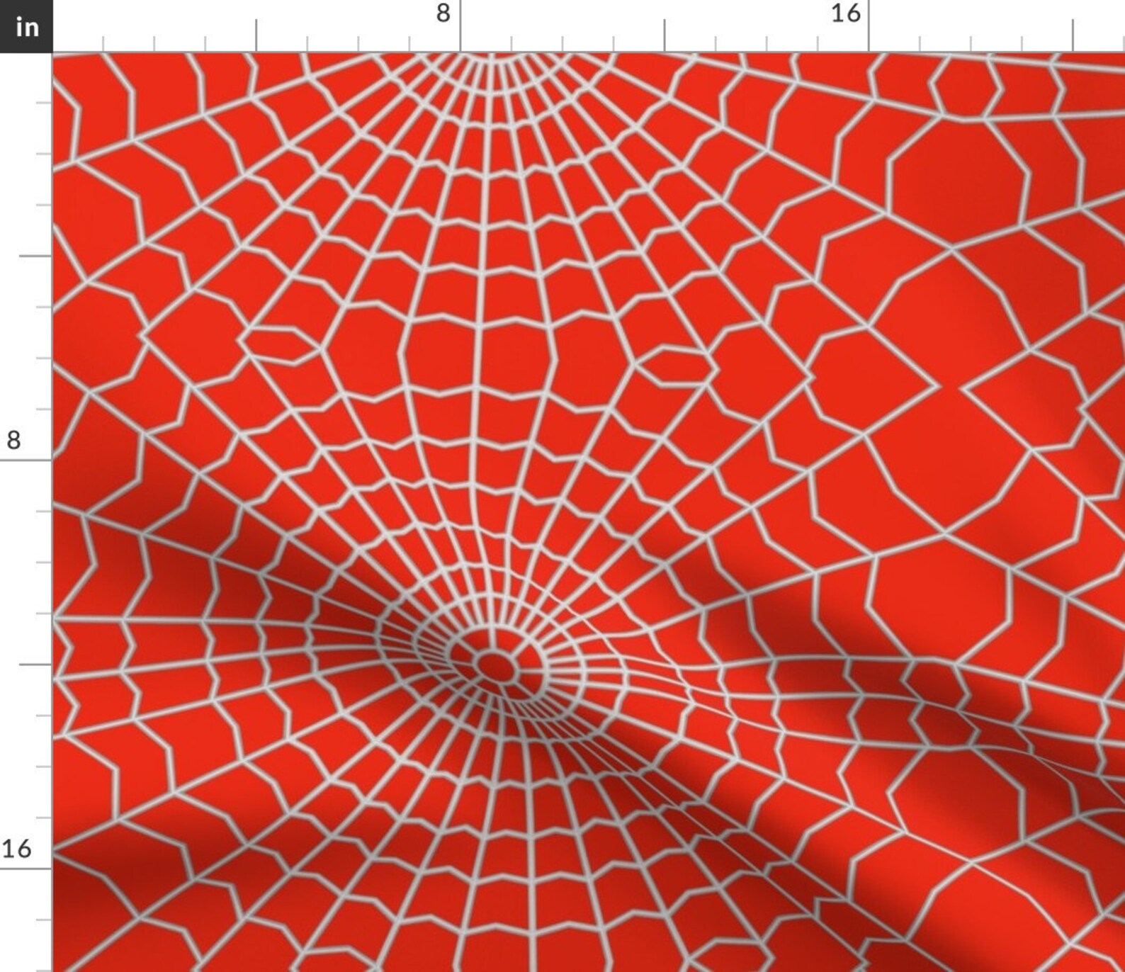 Spider Fabric Spider  on Bright Red by House of Heasman Etsy