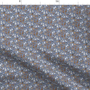 Dog Fabric - Mini - Happy Dogs // Tiny Version Dog Fabric Dogs Fabric Nursery Baby Design By Andrea Lauren - Dog Fabric With Spoonflower