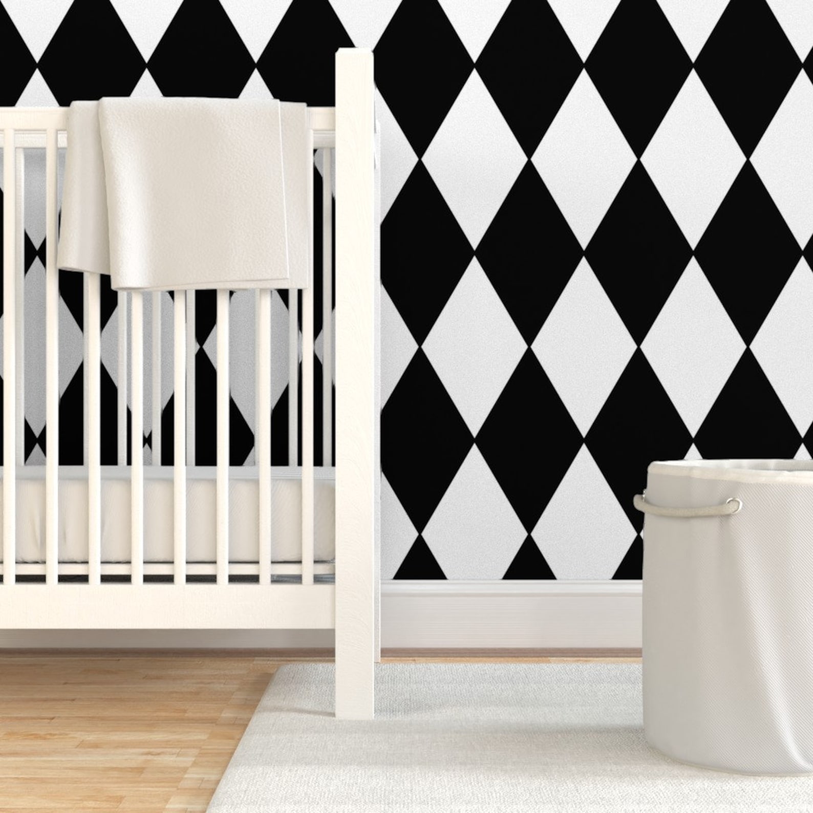 Harlequin Wallpaper Harlequin Diamonds Black By | Etsy