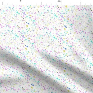 Splatter Paint Fabric - Splat In Easter Eggs Smaller Scale By Danika Herrick- Multicolor Splatter Cotton Fabric By The Yard With Spoonflower