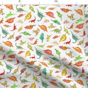 Watercolor Dinosaur Fabric - Dinosaur Party By Imaginaryanimal - Watercolor Dino Nursery Decor Cotton Fabric By The Yard With Spoonflower