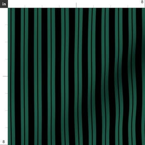 Green Stripe Fabric - Haunted By Mountainflowr - Green Black Halloween Dark Gothic Emerald Decor Cotton Fabric By The Yard With Spoonflower imagen 3