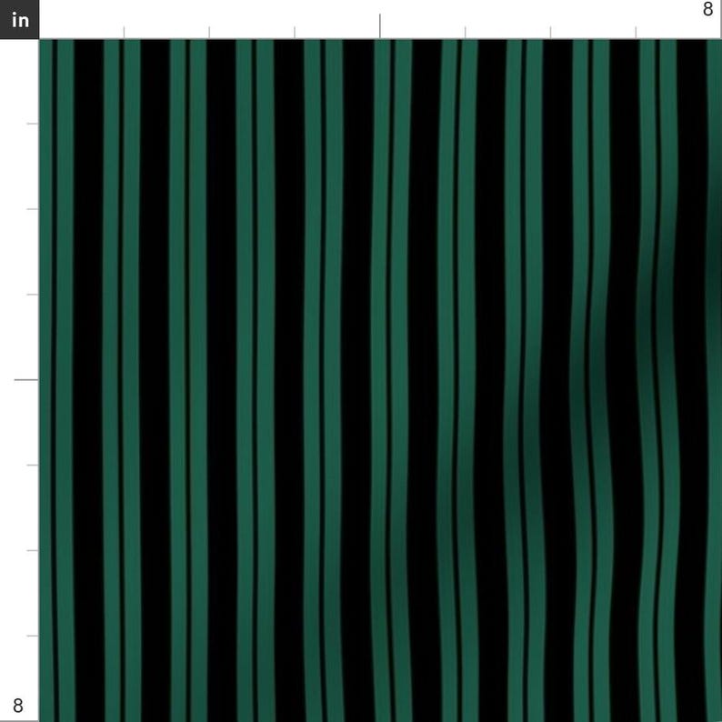 Green Stripe Fabric - Haunted By Mountainflowr - Green Black Halloween Dark Gothic Emerald Decor Cotton Fabric By The Yard With Spoonflower imagen 3