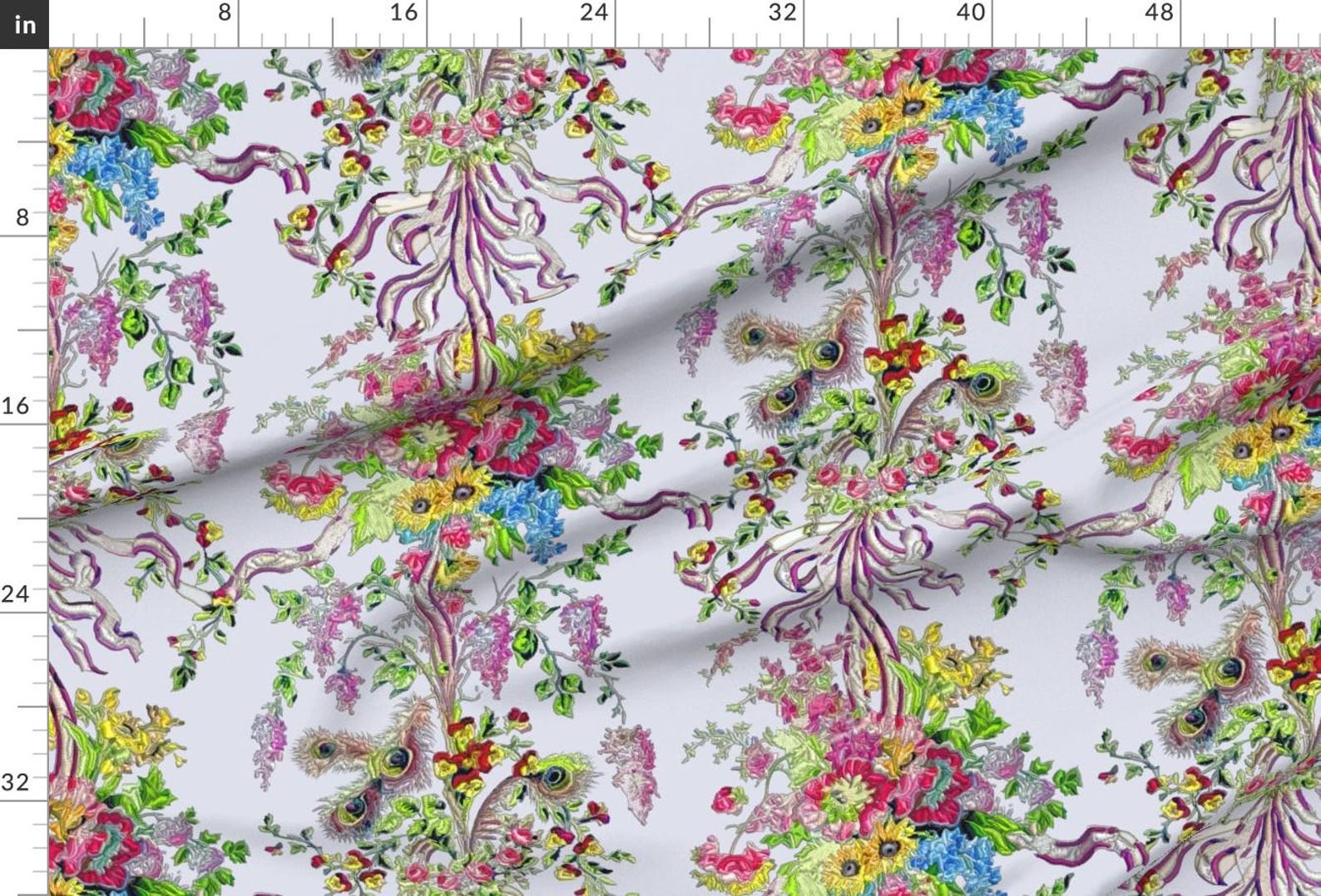 Authentic Rococo Textiles Rococo Fabric - Rococo Marie Antoinette's Boudoir Embroidered by Bonnie ...