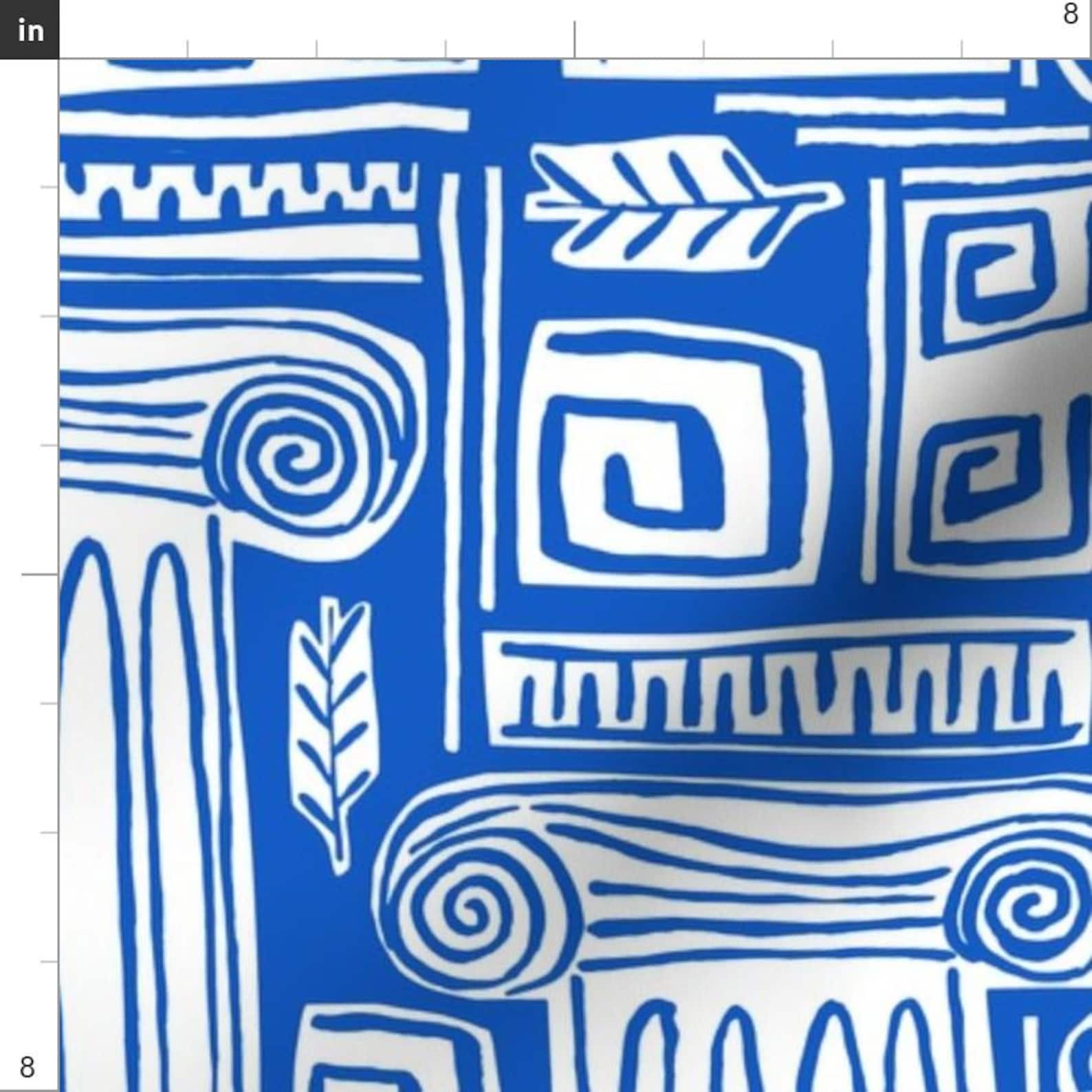 Greek Fabric - Iconic Greek Pattern by Statement Goods - Greek Columns ...
