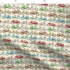 Bicycles Fabric - Bountiful Bicycles! Bikes A Plenty By Dave &quot;Squid&quot; Cohen - Bicycles Bikes Cycling Riding Exercise Fabric With Spoonflower