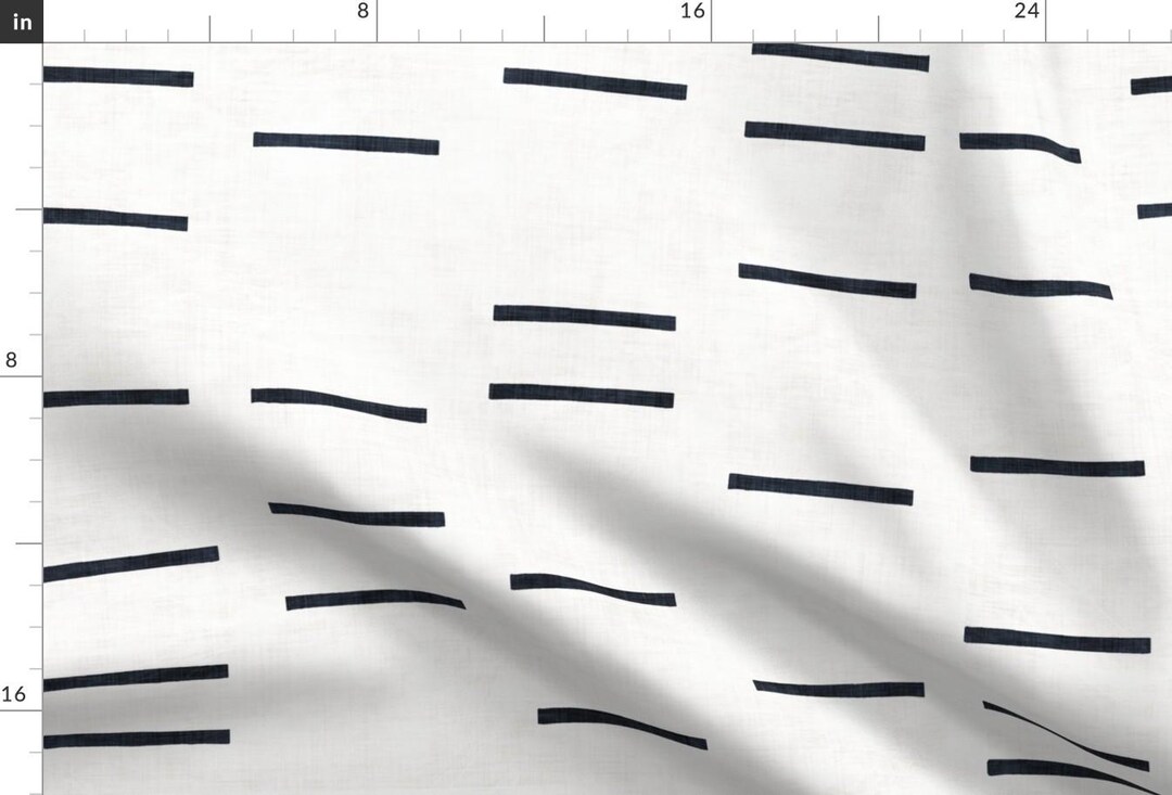 Linear Mudcloth Fabric - Denim Line Mudcloth Rotated by Holli Zollinger ...
