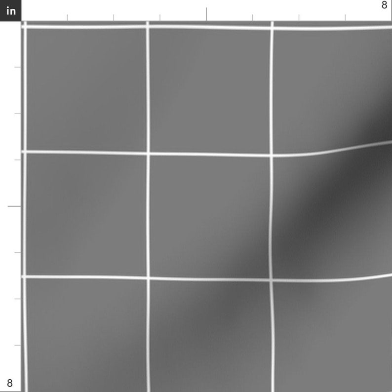 Gray and White Grid Fabric Large Gray Grid by Bluebirdcoop Etsy