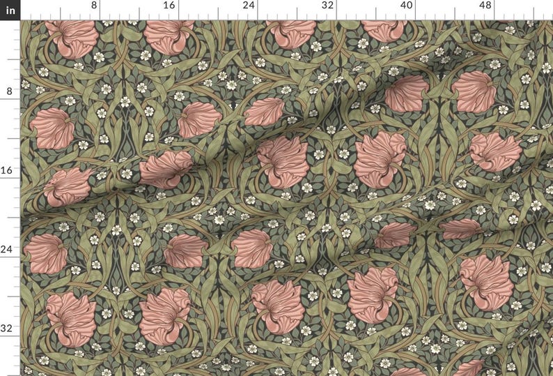 Victorian Floral Fabric - Pimpernel by utart - William Morris Antique Vintage Historical Timeless Classic Fabric by the Yard by Spoonflower image 2