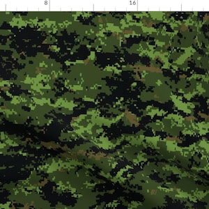 Camo Fabric - By Ricraynor - Canadian Pattern Camouflage Night Vision Decor Fashion Cotton Fabric By The Yard With Spoonflower
