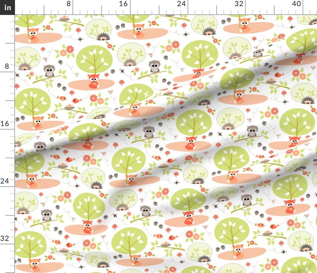 Woodland Nursery Decor Fabric Woodland Babies By Etsy