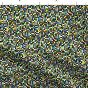 Pixellated Marbles Fabric - Marbles Pixels By Weavingmajor - Rainbow Pixel Marbles Home Decor Cotton Fabric By The Yard With Spoonflower