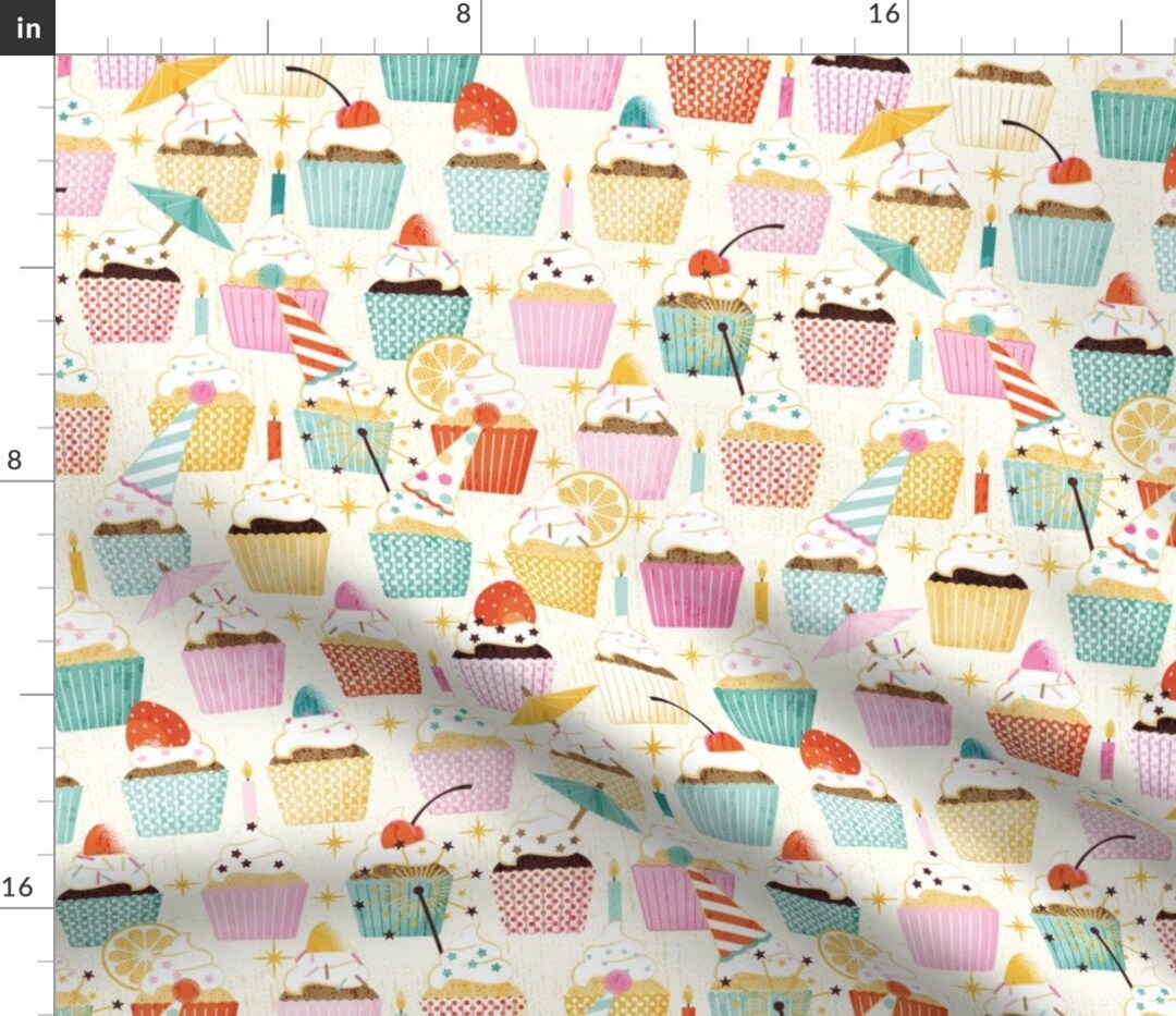 Cupcakes Fabric Birthday Party Cupcakes by Appleyards Happy Birthday