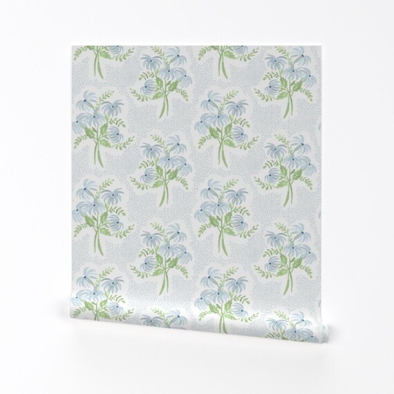 Dainty Floral Removable Peel and Stick Wallpaper - Bouquets Grand Millenial  - Wall Art Wall Decor -  Pearl's Bouquet by danika_herrick